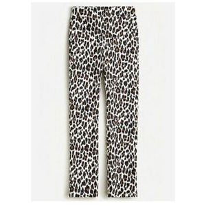 J. Crew size 2Tall Leopard Cropped Pant